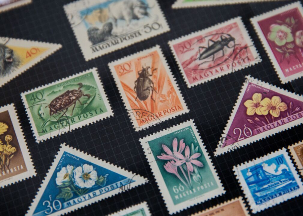 1950s: Avid stamp collector